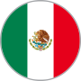 Steagul Mexicului într-un cadru circular. Culori: verde, alb, roșu. Vulturul din stema țării este centrat.